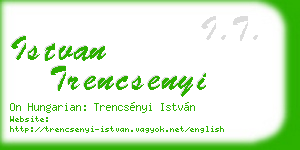istvan trencsenyi business card