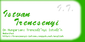 istvan trencsenyi business card